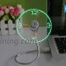 USB LED Clock Fan Creative Adjustable Desktop Fan for Laptop and PC-Green Light (Clock Fan) - B077G2JPZ3